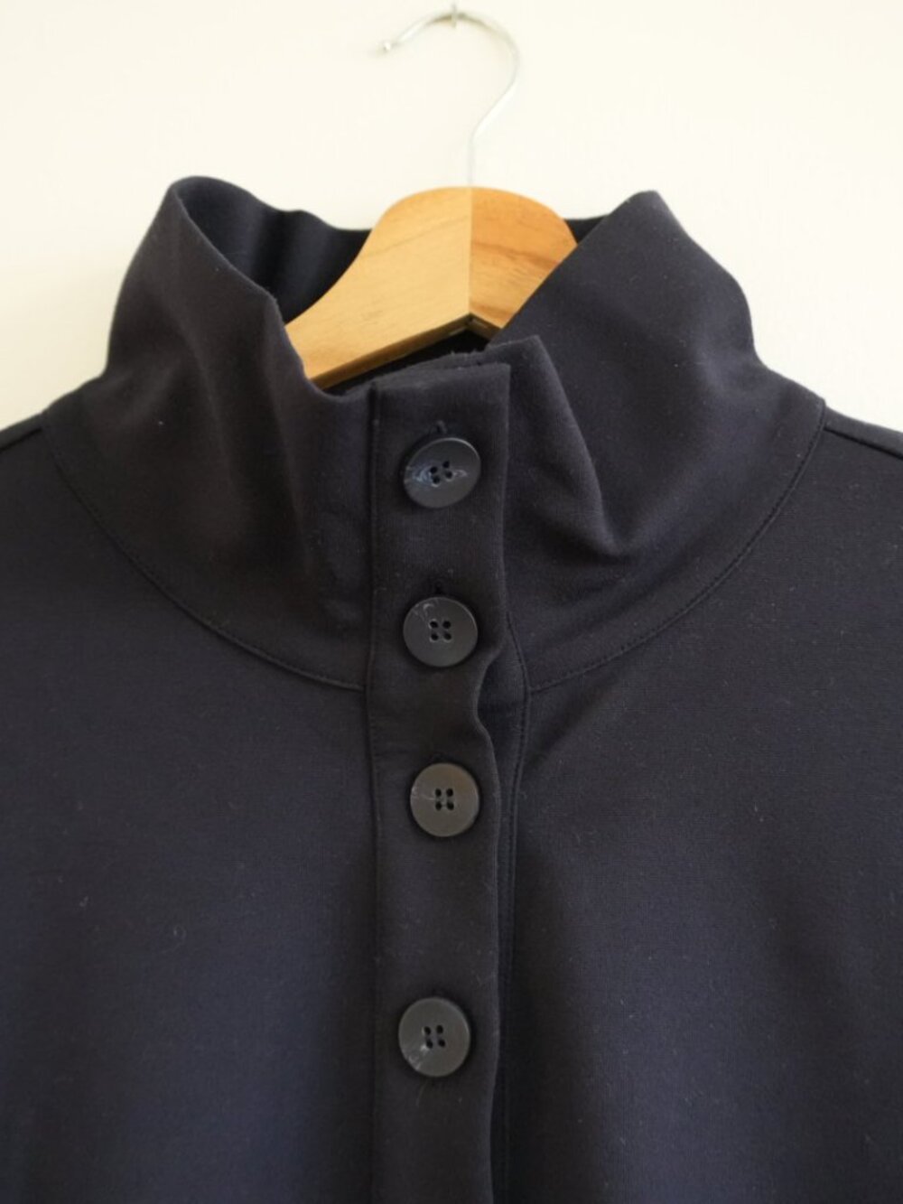 COS Buttoned Funnel-Neck Pullover - Picture 2 of 6